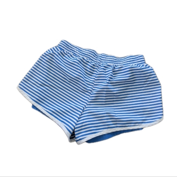 Varsity Spirit Cheer Shorts Size Small Striped Blue White - Picture 3 of 6